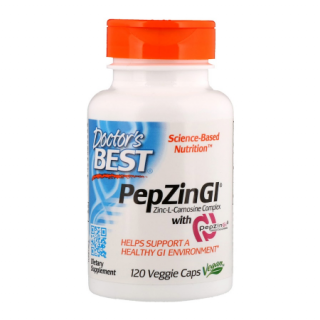 Doctor’s Best PepZin GI, Zinc-L-Carnosine Complex, zinek-L-karnosin, 120 rostlinných kapslí  Doplněk stravy
