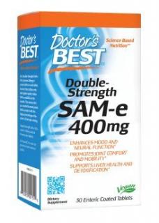 Doctor's Best SAM-e, 400 mg, 30 enterických tablet