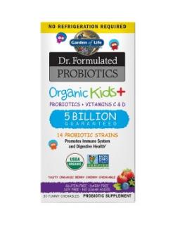 Dr. Formulated organická probiotika pro děti, lesní ovoce, 30 žvýkacích bonbónů