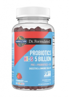 Dr. Formulated Probiotics Kids (probiotika pro děti) 5 miliard, jahoda, 60 gumových bonbónů