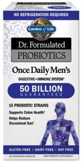Dr. Formulated Probiotics once daily Men's (probiotika pro muže), 50 mld. CFU, 15 kmenů, 30 rostlinných kapslí