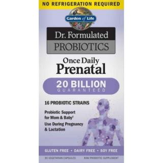 Dr. Formulated Probiotics once daily Prenatal (probiotika pro těhotné, kojící), 16 kmenů, 20 mld. CFU, 30 rostlinných kapslí
