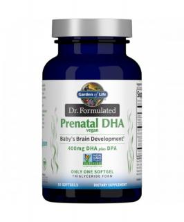 Dr. Formulated Vegan Prenatal DHA, omega 3 pro těhotné ženy, 30 kapslí
