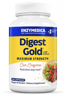 Enzymedica Digest Gold Maximum Strenght, Trávící enzymy, 90 kapslí  Doplněk stravy
