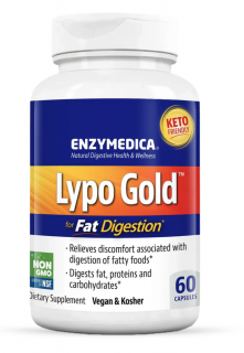 Enzymedica Lypo Gold for Fat Digestion, Trávící enzymy, 60 kapslí  Doplněk stravy
