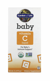 Garden of Life Baby Vitamin C Liquid, vitamín C pro děti, 56 ml