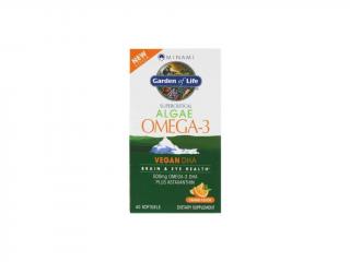 Garden of Life Omega-3 vegan z mořských řas, pomeranč, 60 kapslí