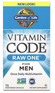 Garden of Life Vitamin Code Men Raw one For Men, Multivitamin pro muže, 75 rostlinných kapslí