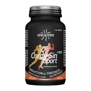 Hifas da Terra Cordy-Sin Sport, cordyceps + B12, 60 rostlinných kapslí  Doplněk stravy