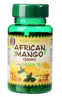 Holland & Barrett African Mango with Green Tea (Africké mango se zeleným čajem), 1200 mg, 60 kapslí