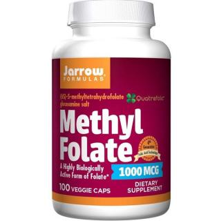 Jarrow Methyl Folate (Aktivní forma kyseliny listové), 1000mcg, 100 rostlinných kapslí
