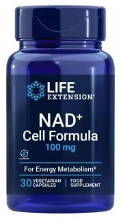 Life Extension NAD+ Cell Formula, Nicotinamide riboside,  100 mg, 30 kapslí EU