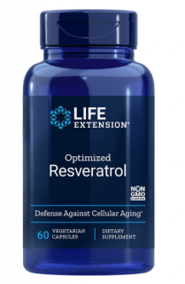 Life Extension Optimized Trans-Resveratrol 250 mg, 60 kapslí