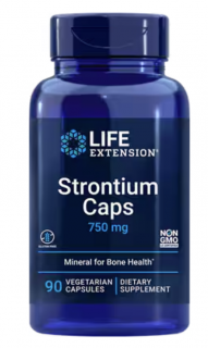 Life Extension Strontium, Stroncium 750 mg, 90 rostlinných kapslí  Doplněk stravy