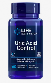 Life Extension Uric Acid Control, doplněk pro snížení kyseliny močové, 60 rostlinných kapslí  Extrakt z Vrcholáku myrobalánového pro optimální hladinu…