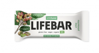 LifeFood - Tyčinka Lifebar chia a pistácie BIO, 40 g  CZ-BIO-001 certifikát