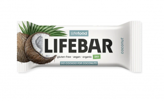 LifeFood - Tyčinka Lifebar kokosová BIO, 40 g  CZ-BIO-001 certifikát