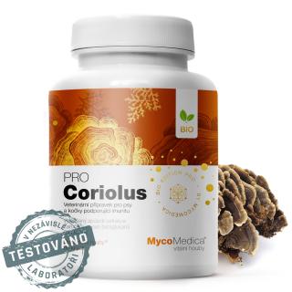 MycoMedica - Coriolus PRO, Veterinární přípravek pro psy a kočky, 90 rostlinných kapslí  Doplněk stravy