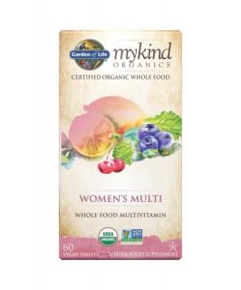 Mykind Organics Women's Multi, multivitamín pro ženy, 60 rostlinných tablet