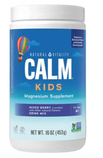 Natural Vitality Calm Kids Magnesium Drink mix, hořčík pro děti, lesní plody, 453 g