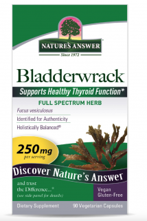 Nature's Answer Bladderwrack, Chaluha bublinatá, 250 mg, 90 rostlinných kapslí