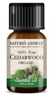 Nature's Answer Cedarwood Essential Oil, Cedrové dřevo, esenciální olej, BIO, 15 ml