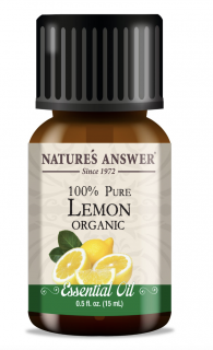 Nature's Answer Lemon Essential Oil, Citrón, esenciální olej, BIO, 15 ml