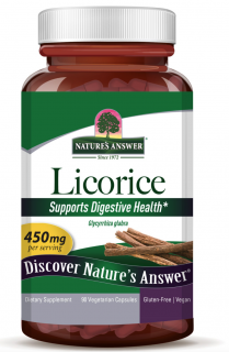 Nature's Answer Licorice, Lékořice, 450 mg, 90 rostlinných kapslí