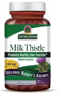 Nature's Answer Milk Thistle, Ostropestřec mariánský, extrakt, 120 rostlinných kapslí