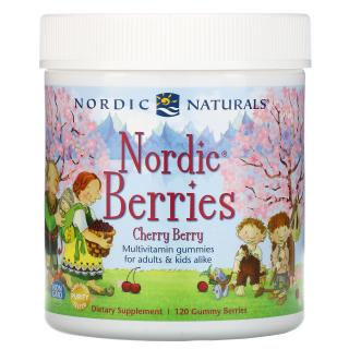 Nordic Berries Multivitamin pro Děti, třešeň, 120 gumových bombonu