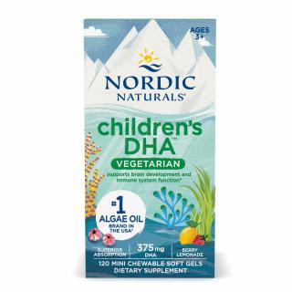 Nordic Naturals Children's DHA, Omega 3 pro děti - příchuť lesní plody, 375 mg, 120 žvýkacích softgelových kapslí  Doplněk stravy