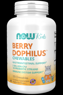 NOW BerryDophilus Kids (probiotika pro děti), 120 žvýkacích pastilek