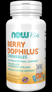 NOW BerryDophilus Kids (probiotika pro děti), 60 žvýkacích pastilek