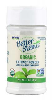 NOW Better Stevia Extract Powder (Stévia prášek), Organic, 28 g