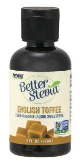 NOW Better Stevia Liquid, Anglický karamel, 59ml