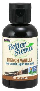 NOW Better Stevia Liquid, Francouzská vanilka, 59ml