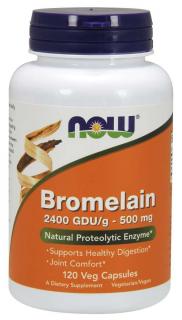 NOW Bromelain, 500 mg, 120 rostlinných kapslí