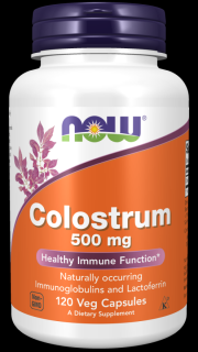 NOW Colostrum (kolostrum) 500 mg, 120 rostlinných kapslí