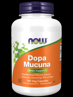 NOW DOPA Mucuna, 180 rostlinných kapslí