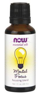 NOW Essential Oil, Mental Focus oil (éterický olej mentální soustředění), 30 ml