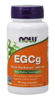 NOW Extrakt zeleného čaje s EGCg, 400 mg, 90 rostlinných kapslí