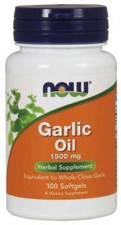 NOW Garlic Oil, česnekový olej, 1500 mg, 100 softgel kapslí