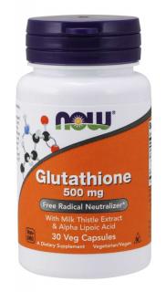 NOW Glutathione, redukovaný, 500 mg, 30 rostlinných kapslí