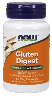 NOW Gluten Digest, lepek trávící enzymy, 60 rostlinných kapslí