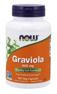 NOW Graviola (Láhevník ostnitý), 500 mg, 100 rostlinných kapslí