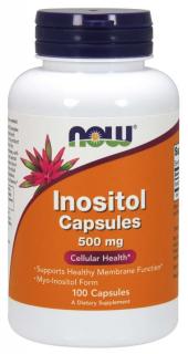 NOW Inositol (myo-inositol), 500 mg, 100 kapslí