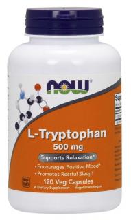 NOW L-Tryptofan 500 mg, 120 rostlinných kapslí