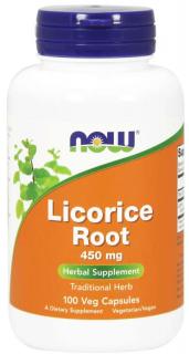 NOW Licorice Root (Lékořice kořen) 450 mg 100 kapslí