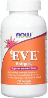 NOW Multi Vitamins Eve, Multivitamín pro Ženy, 180 softgel kapslí