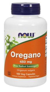 NOW Oregano, 450 mg, 100 rostlinných kapslí